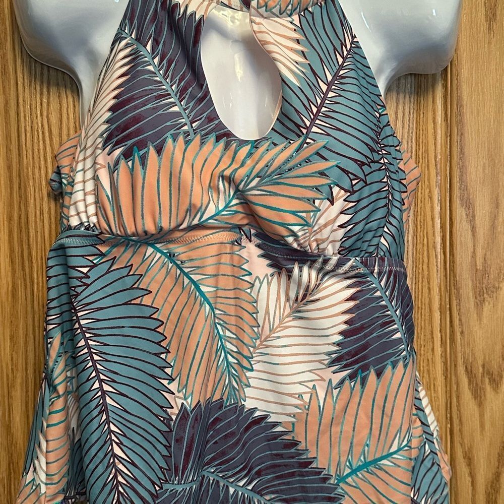 Tropical Print Bikini Top